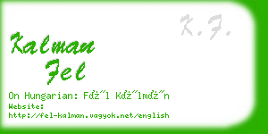 kalman fel business card